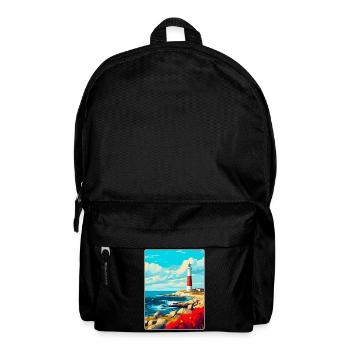 Portland Bill England Uk Reiseplakat Souvenir - Rucksack - Schwarz - Vorne