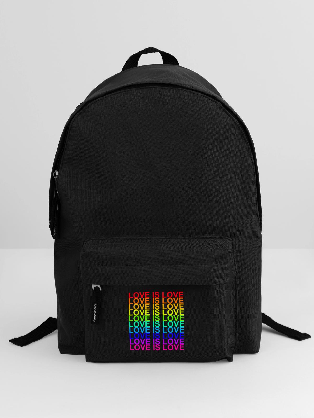 LOVE IS LOVE - Rucksack - Schwarz - Vorne