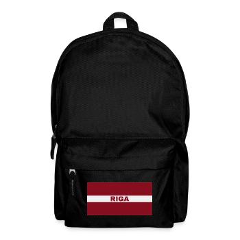 Riga City in Latvian Flag - Backpack - black - Front