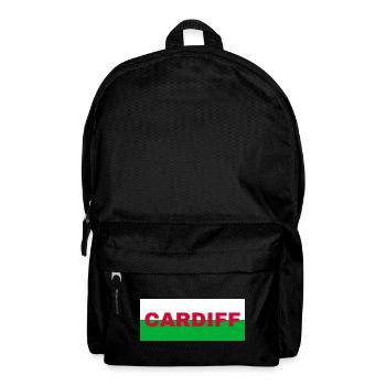 Cardiff City au Pays de Galles Drapeau Royaume-Uni - Sac à dos - noir - Devant