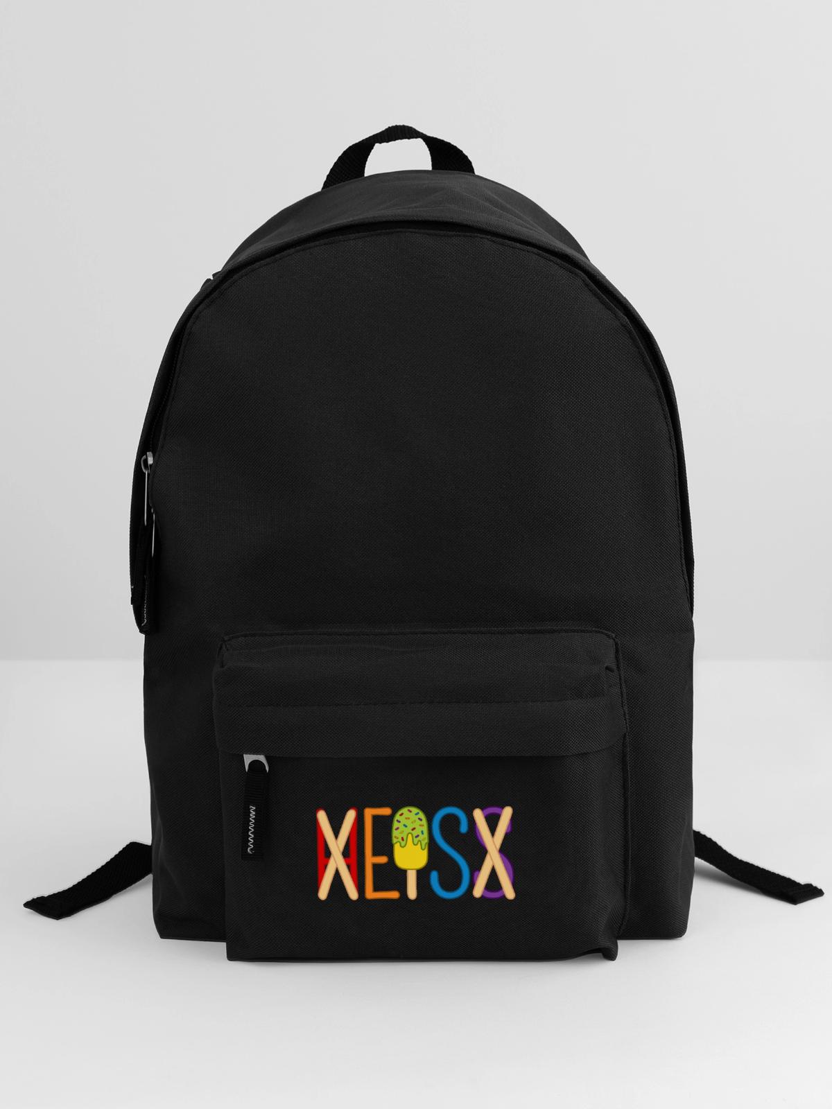Eis - heiß - H EIS S - Rucksack - Schwarz - Vorne