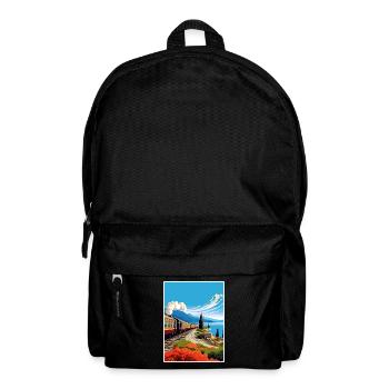 Orient Express Europa Deko Vintage Reiseposter - Rucksack - Schwarz - Vorne