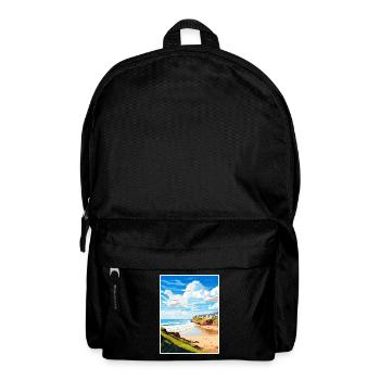 Polzeath Cornwall Vintage Reiseposter Souvenir - Rucksack - Schwarz - Vorne