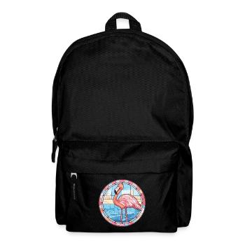 Flamingo Bunte Aquarell-Tierillustration - Rucksack - Schwarz - Vorne