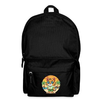 Lynx Lustige Cartoon Sommer Strand Sonnenbrille - Rucksack - Schwarz - Vorne