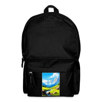 Picos De Europa National Park Spain Travel Poster - Backpack - black - Front