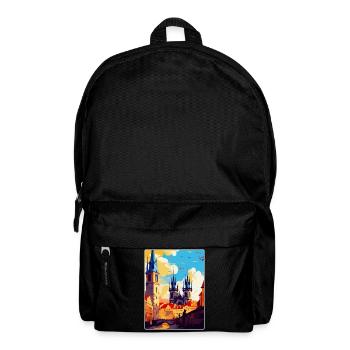Prague Czech Republic Vintage Travel Poster WPA - Backpack - black - Front