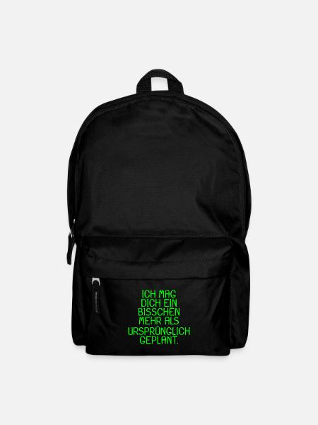 Spruch Ich mag dich ein bisschen mehr Geschenk - Rucksack - Schwarz