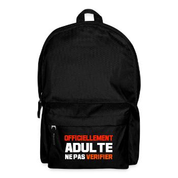 Officiellement adulte ne pas vérifier - Sac à dos - noir - Devant