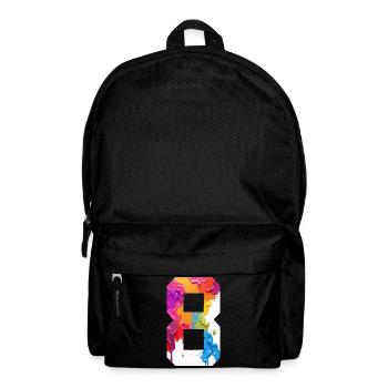 FARBIG NUMMER 8 BUNT 8. GEBURTSTAG - Rucksack - Schwarz - Vorne