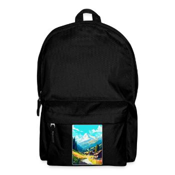 Mayrofen, Autriche, Affiche de voyage vintage, souvenir - Sac à dos - noir - Devant