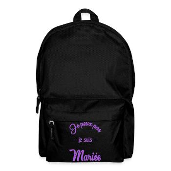 HOCHZEIT. PAAR. ICH HABE GERADE GEHEIRATET. Junggesellinnenabschied - Rucksack - Schwarz - Vorne