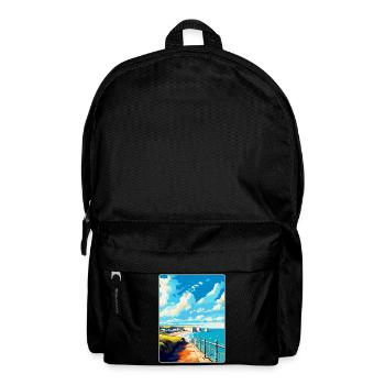 Eastbourne Sussex Vintage Travel Poster Souvenir - Backpack - black - Front