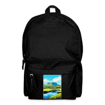 Brecon Beacons Wales Uk Travel Poster Souvenir WPA - Backpack - black - Front