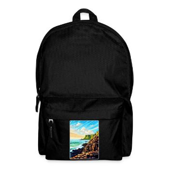 Giant Causeway Irland Uk Reiseposter Souvenir - Rucksack - Schwarz - Vorne