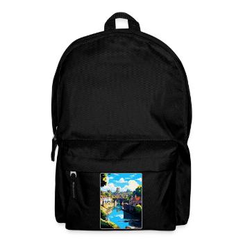 Knaresborough England Uk Travel Poster Souvenir - Backpack - black - Front