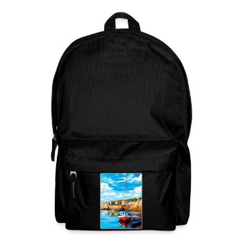 Newlyn England Uk Vintage Reiseposter Souvenir - Rucksack - Schwarz - Vorne