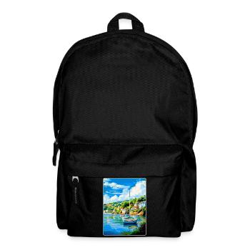 Fowey River England Uk Reise Poster Souvenir WPA - Rucksack - Schwarz - Vorne