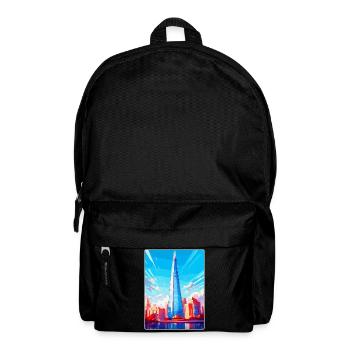 The Shard England Uk Travel Poster Souvenir WPA - Backpack - black - Front