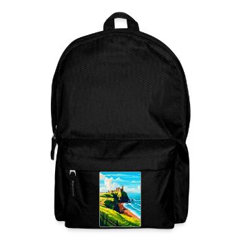 Dunnottar Castle England Uk Reise Poster Souvenir - Rucksack - Schwarz - Vorne