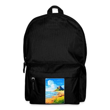 Bamburgh Castle England Uk Reise Poster Souvenir - Rucksack - Schwarz - Vorne