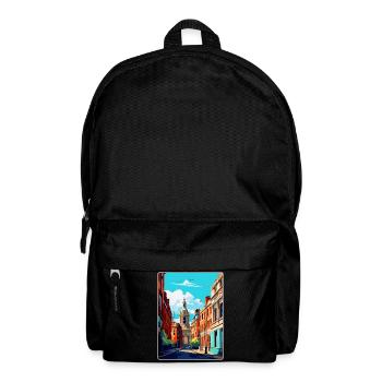 Leeds England Uk Vintage Travel Poster Souvenir - Backpack - black - Front