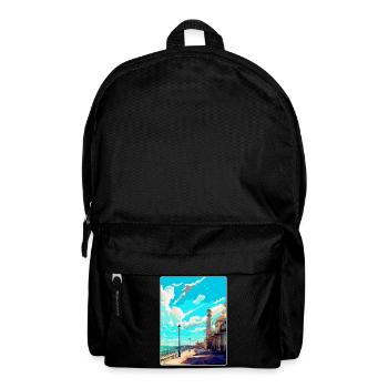 Brighton Angleterre Royaume-Uni Affiche de voyage vintage souvenir - Sac à dos - noir - Devant