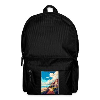 Clevedon England Uk Vintage Reiseposter Souvenir - Rucksack - Schwarz - Vorne