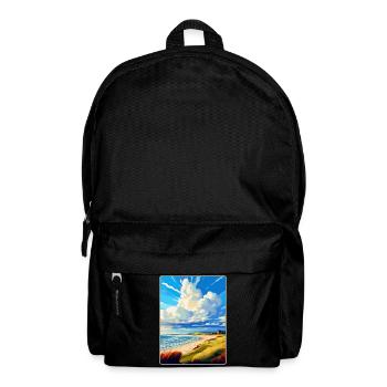 Alnmouth England Uk Vintage Reiseposter Souvenir - Rucksack - Schwarz - Vorne