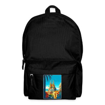 Barcelona Spanien Vintage Reiseplakat Souvenir WPA - Rucksack - Schwarz - Vorne
