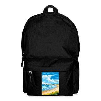 Portstewart Strand Ireland Uk Travel Poster WPA - Backpack - black - Front