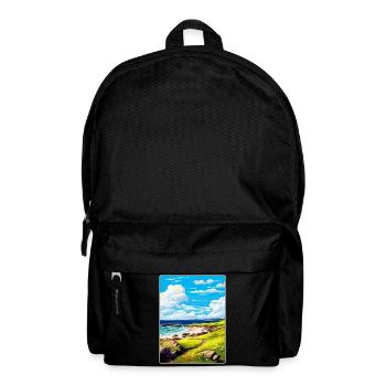 Isle Of Coll Schottland UK Vintage Reiseposter WPA - Rucksack - Schwarz - Vorne