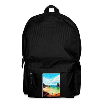Isle Of Lewis Schottland Vereinigtes Königreich Vintage Reiseposter - Rucksack - Schwarz - Vorne