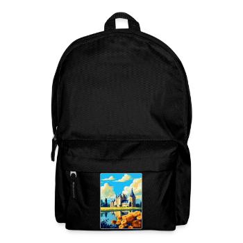 Vallée de la Loire France Affiche de voyage vintage souvenir - Sac à dos - noir - Devant