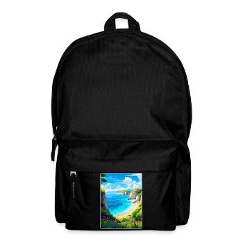 Zakynthos Greece Vintage Travel Poster Souvenir - Backpack - black - Front