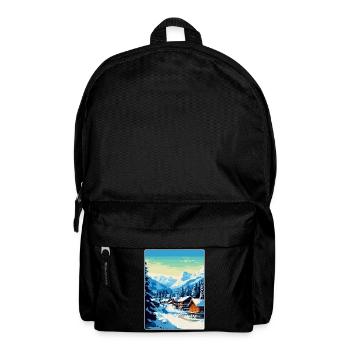Gstaad Switzerland Vintage Travel Poster Souvenir - Backpack - black - Front