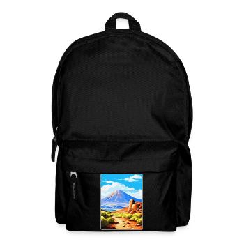 Parc national du Teide Espagne Affiche de voyage vintage - Sac à dos - noir - Devant