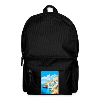 Karpathos Grèce Affiche de voyage vintage souvenir - Sac à dos - noir - Devant