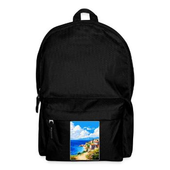 Chalkidiki Griechenland Vintage Reiseplakat Souvenir - Rucksack - Schwarz - Vorne