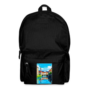 Ljubljana Slovénie Affiche de voyage vintage souvenir - Sac à dos - noir - Devant