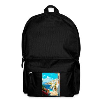 Milos Grèce Vintage Affiche de voyage WPA Souvenir - Sac à dos - noir - Devant