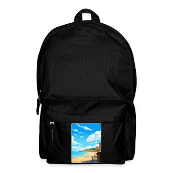 Saint Malo France Poster de voyage vintage souvenir - Sac à dos - noir - Devant
