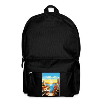 Malaga Espagne Affiche de voyage vintage WPA Souvenir - Sac à dos - noir - Devant