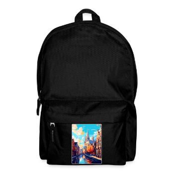 Ghent Belgium Vintage Travel Poster WPA Souvenir - Backpack - black - Front