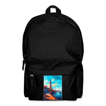 Ustka Poland Vintage Travel Poster WPA Souvenir - Backpack - black - Front