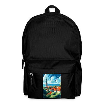 Visby Schweden Vintage Reiseposter WPA Souvenir - Rucksack - Schwarz - Vorne