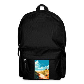 Insel Sylt Deutschland Vintage Reiseplakat Souvenir - Rucksack - Schwarz - Vorne