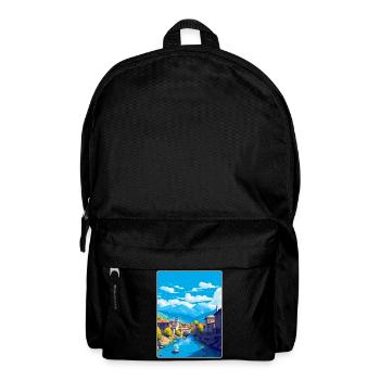 Sarajevo Bosnia Herzegovina Vintage Travel Poster - Backpack - black - Front