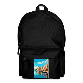 Rethymno Griechenland Vintage Reiseplakat Souvenir WPA - Rucksack - Schwarz - Vorne