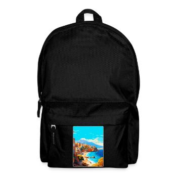 Crète Grèce Affiche de voyage vintage WPA Souvenir - Sac à dos - noir - Devant